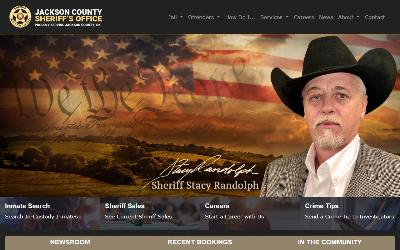 Jackson County inmate and jail records links on the Sheriff's Office home page